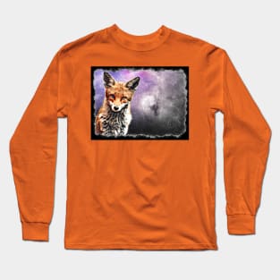 Fox in the Moon Sky Long Sleeve T-Shirt